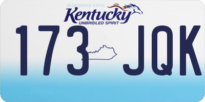 KY license plate 173JQK