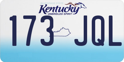 KY license plate 173JQL