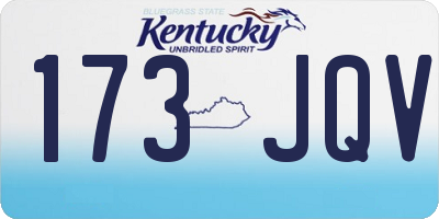 KY license plate 173JQV
