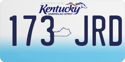 KY license plate 173JRD