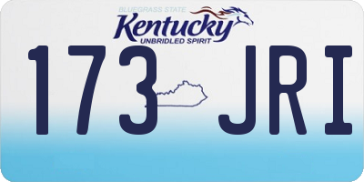 KY license plate 173JRI