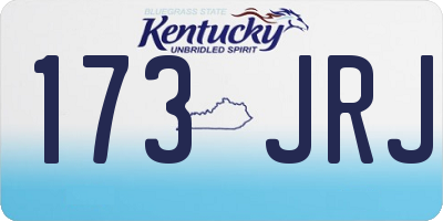 KY license plate 173JRJ