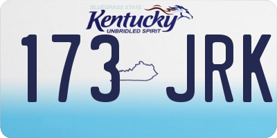 KY license plate 173JRK