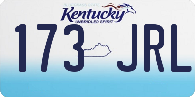 KY license plate 173JRL