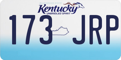 KY license plate 173JRP