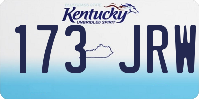 KY license plate 173JRW