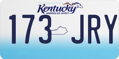 KY license plate 173JRY