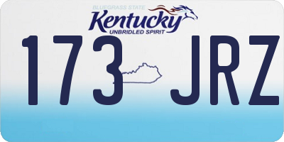 KY license plate 173JRZ