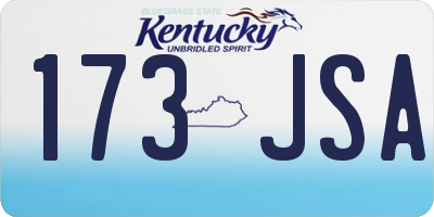KY license plate 173JSA