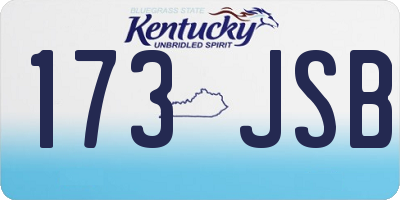 KY license plate 173JSB