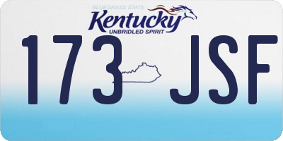 KY license plate 173JSF
