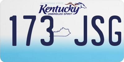 KY license plate 173JSG