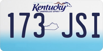 KY license plate 173JSI