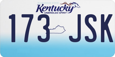 KY license plate 173JSK