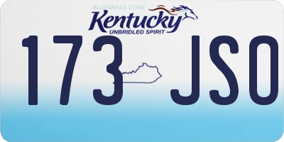 KY license plate 173JSO