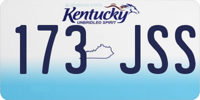 KY license plate 173JSS