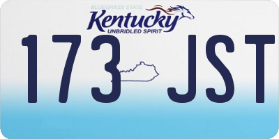 KY license plate 173JST