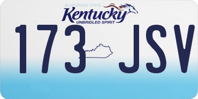 KY license plate 173JSV