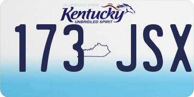 KY license plate 173JSX