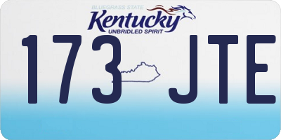 KY license plate 173JTE