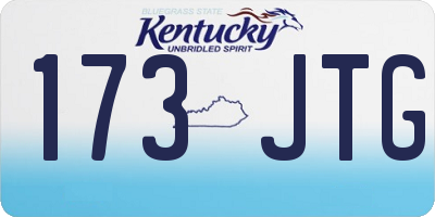 KY license plate 173JTG