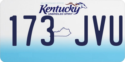 KY license plate 173JVU