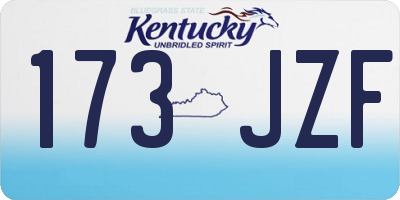 KY license plate 173JZF