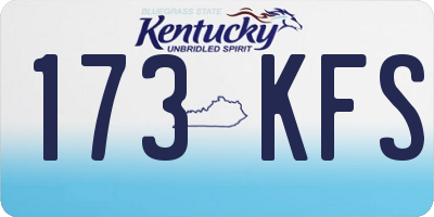 KY license plate 173KFS
