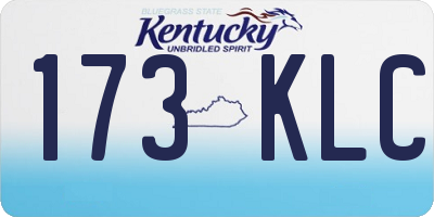 KY license plate 173KLC