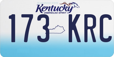 KY license plate 173KRC