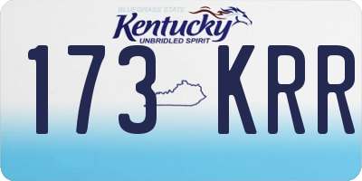 KY license plate 173KRR