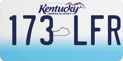 KY license plate 173LFR