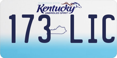 KY license plate 173LIC