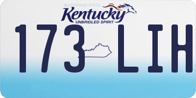 KY license plate 173LIH