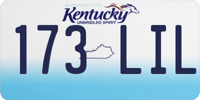 KY license plate 173LIL