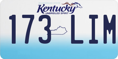 KY license plate 173LIM