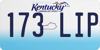 KY license plate 173LIP