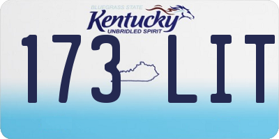 KY license plate 173LIT