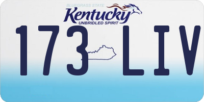 KY license plate 173LIV
