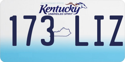 KY license plate 173LIZ