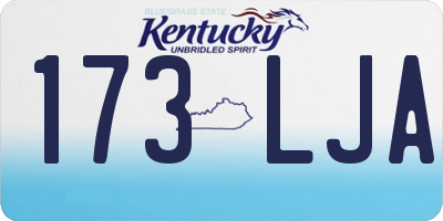 KY license plate 173LJA