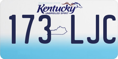 KY license plate 173LJC