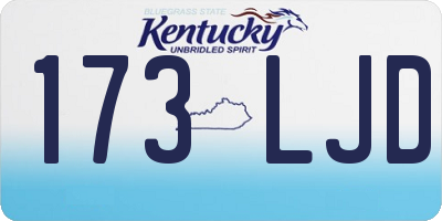 KY license plate 173LJD