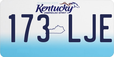 KY license plate 173LJE
