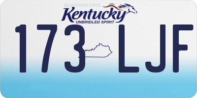 KY license plate 173LJF