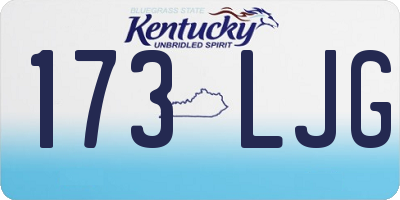 KY license plate 173LJG
