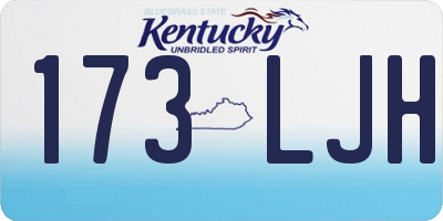 KY license plate 173LJH