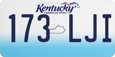 KY license plate 173LJI