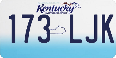 KY license plate 173LJK
