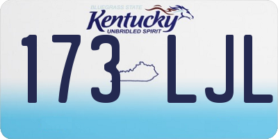 KY license plate 173LJL